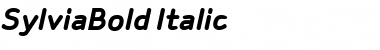 Download SylviaBold Italic Font