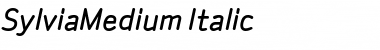 SylviaMedium Italic Regular Font