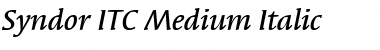 Syndor ITC Medium Italic