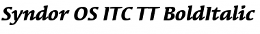 Syndor OS ITC TT BoldItalic Font