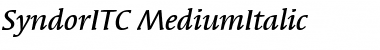 SyndorITC Medium Italic