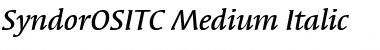 SyndorOSITC-Medium MediumItalic Font