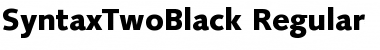 Download SyntaxTwoBlack Font