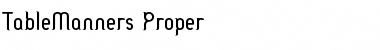 TableManners Regular Font