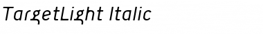 Download TargetLight Italic Font