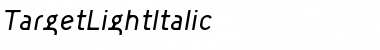 Download TargetLightItalic Font