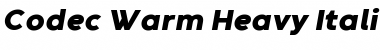 Codec Warm Trial Heavy Italic Font