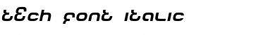 Tech Font Italic