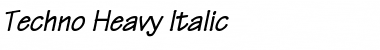 Techno Heavy Italic Font