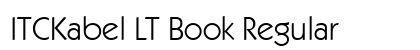 ITCKabel LT Book Regular Preview