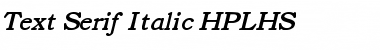 Text Serif Italic Font