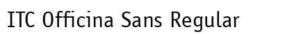 ITC Officina Sans Regular Preview