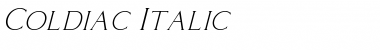 Coldiac Free Italic Font