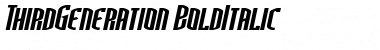 ThirdGeneration BoldItalic Font