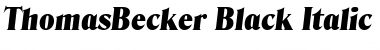 ThomasBecker-Black Italic Font