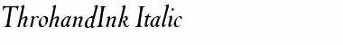 ThrohandInk Italic