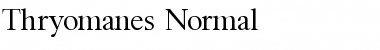 Thryomanes Normal Font