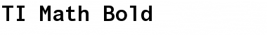 TI Math Bold Font