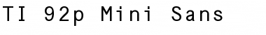Download TI-92p Mini Sans Font