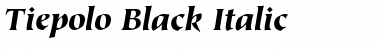 Tiepolo Black Italic Font