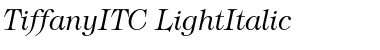 TiffanyITC Light Italic