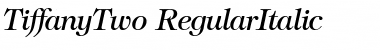 TiffanyTwo RegularItalic Font