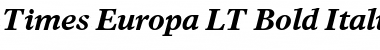 TimesEuropa LT Roman Bold Italic Font