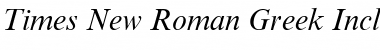 Times New Roman Greek Inclined Font