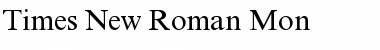 Times New Roman Mon Regular Font