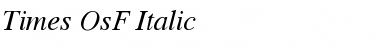 Times OsF Italic Font