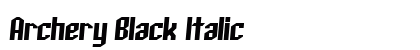 Archery Black Italic Preview