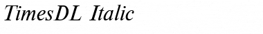 TimesDL Italic Font