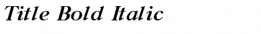 GazetaTitul Bold Italic Font