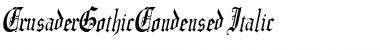 CrusaderGothicCondensed Italic