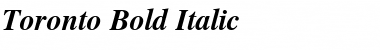 Toronto Bold Italic