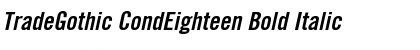 TradeGothic CondEighteen Font