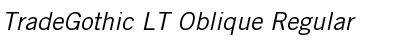 Download TradeGothic LT Oblique Font