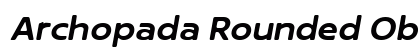 Archopada Rounded Oblique SemBd Regular font free download