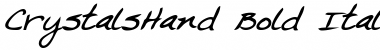 CrystalsHand Bold Italic Font