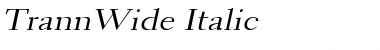 TrannWide Italic Font