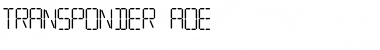 Transponder AOE Regular Font