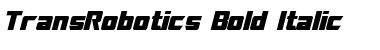 TransRobotics Bold Italic Font