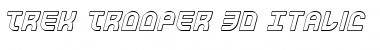 Trek Trooper 3D Italic Font