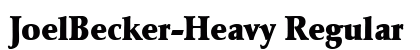 JoelBecker-Heavy Regular font free download