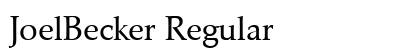 JoelBecker Regular font free download