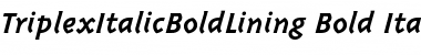 TriplexItalicBoldLining Font