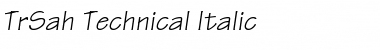 TrSah Technical Italic Font