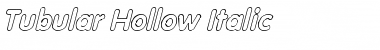 Tubular Hollow Italic Font