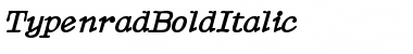 TypenradBoldItalic Regular Font