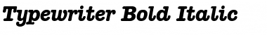Typewriter Bold Italic Font